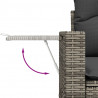 11-cz. zestaw mebli ogrodowych z poduszkami, szary rattan PE