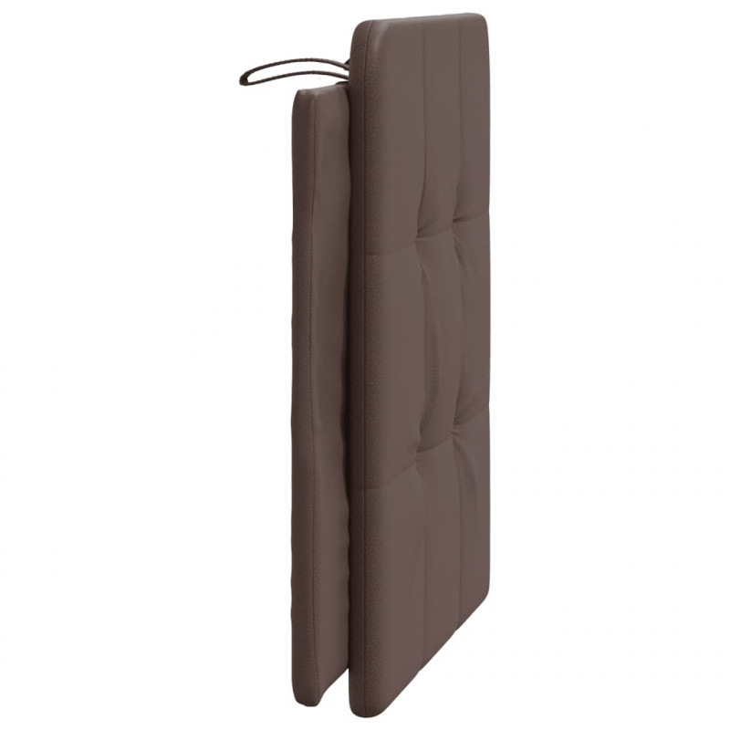 Poduszka na wezgłowie, brązowa, 80 cm, sztuczna skóra