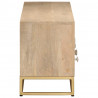 Szafka pod TV, 110x30x40 cm, lite drewno mango i żelazo