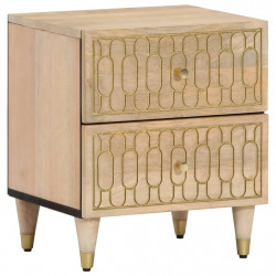 Szafki nocne, 2 szt., 40x33x46 cm, lite drewno mango