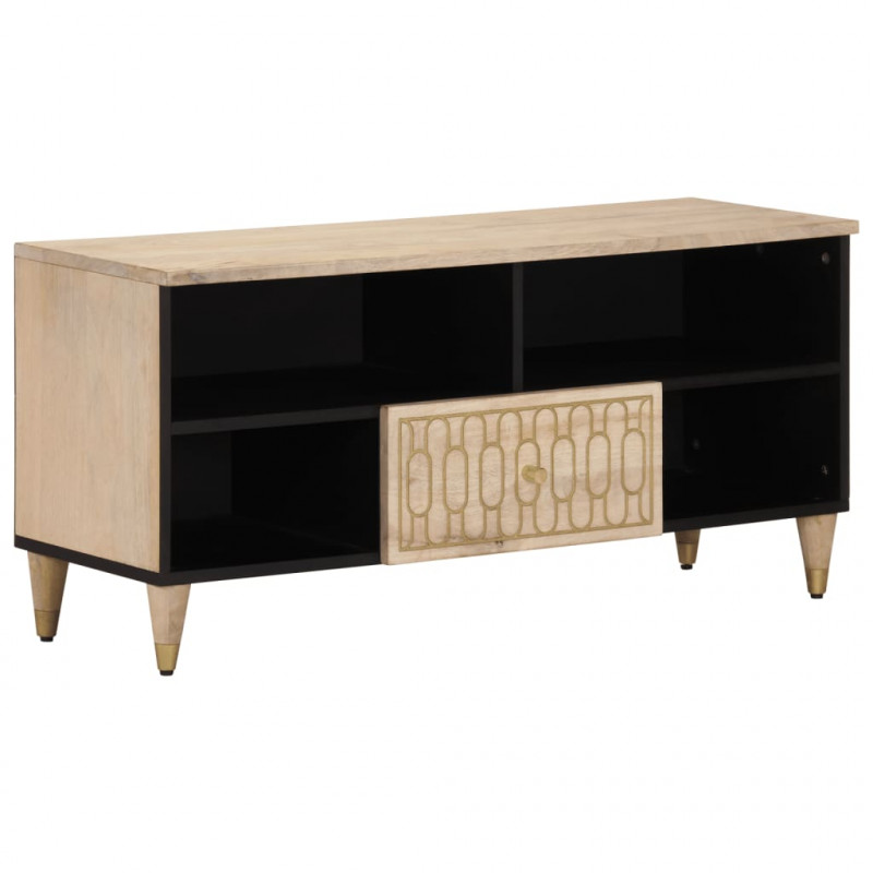 Szafka pod telewizor, 100x33x46 cm, lite drewno mango