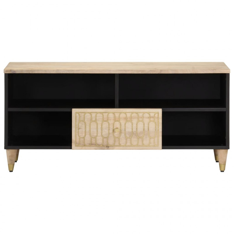 Szafka pod telewizor, 100x33x46 cm, lite drewno mango