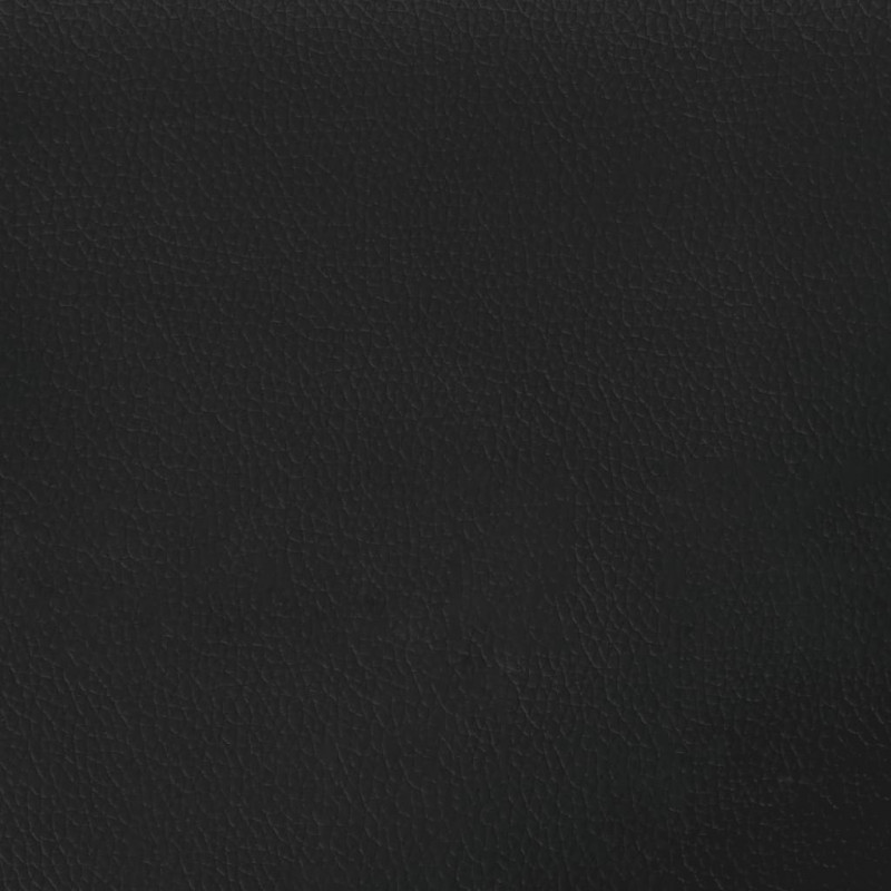 Rama łóżka z zagłówkiem, czarna, 140x200 cm, sztuczna skóra