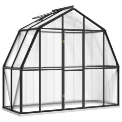 Szklarnia z ramą podstawy, antracytowa, 3,3 m², aluminium