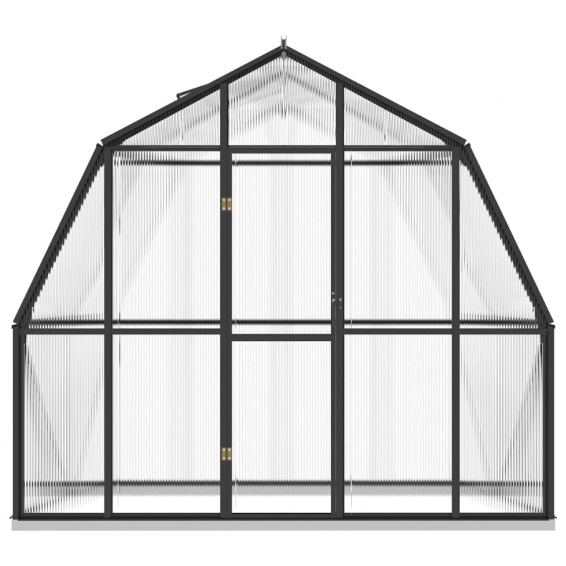 Szklarnia z ramą podstawy, antracytowa, 3,3 m², aluminium