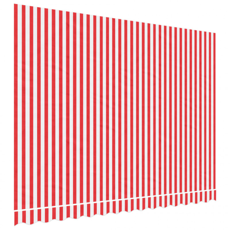 Tkanina na wymianę do markizy, czerwono-białe paski, 3,5x2,5 m