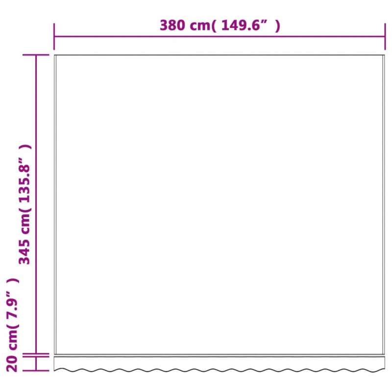 Tkanina na wymianę do markizy, czerwono-białe paski, 4x3,5 m