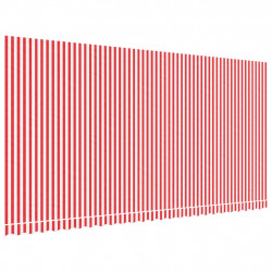 Tkanina na wymianę do markizy, czerwono-białe paski, 6x3 m