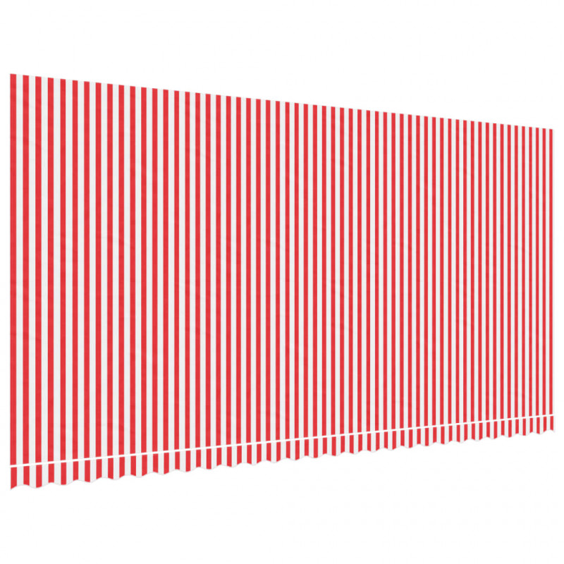 Tkanina na wymianę do markizy, czerwono-białe paski, 6x3 m