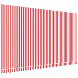 Tkanina na wymianę do markizy, czerwono-białe paski, 5x3 m