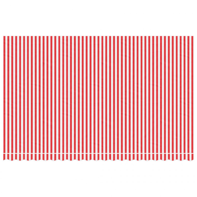 Tkanina na wymianę do markizy, czerwono-białe paski, 5x3 m