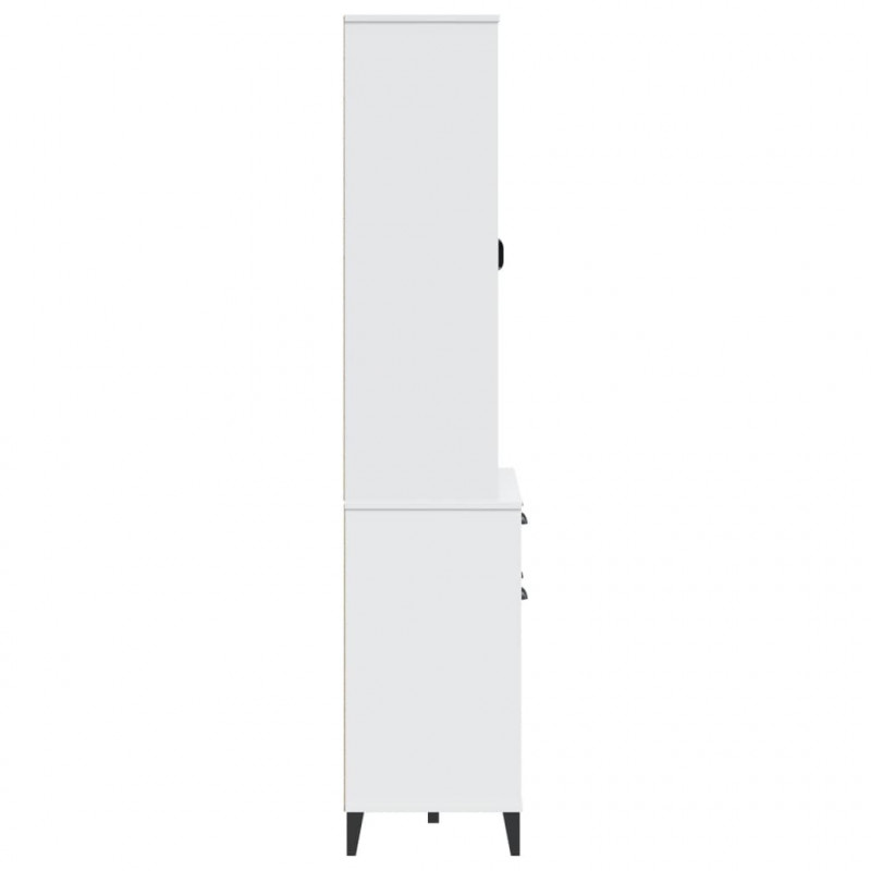 Kredens VIKEN, biały, 80x40x190 cm, lite drewno sosnowe