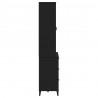 Kredens VIKEN, czarny, 80x40x190 cm, lite drewno sosnowe