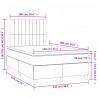 Łóżko kontynentalne z materacem, czarne, 120x190 cm, tkanina