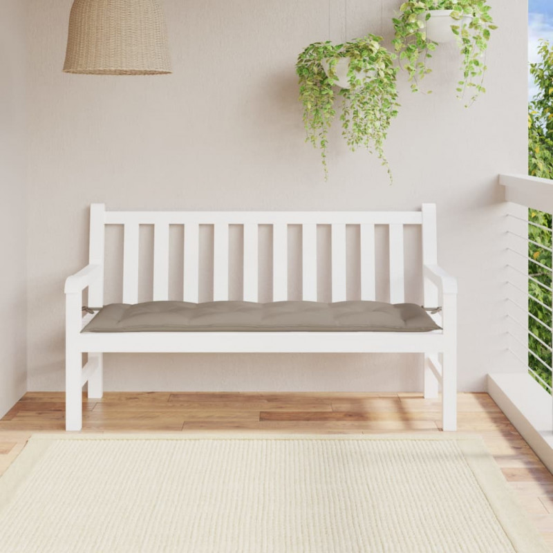 Poduszka na ławkę ogrodową, taupe, 150x50x7 cm, tkanina