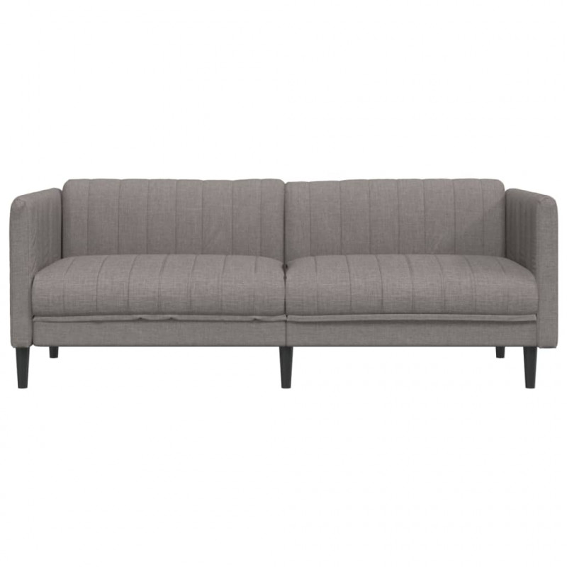 Sofa 3-osobowa, kolor taupe, tapicerowana tkaniną