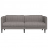Sofa 3-osobowa, kolor taupe, tapicerowana tkaniną