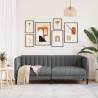 Sofa 2-osobowa, ciemnoszara, tapicerowana tkaniną
