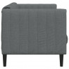 Sofa 2-osobowa, ciemnoszara, tapicerowana tkaniną