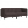 Sofa 2-osobowa, ciemnobrązowa, tapicerowana tkaniną