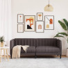 Sofa 2-osobowa, ciemnobrązowa, tapicerowana tkaniną