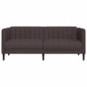 Sofa 2-osobowa, ciemnobrązowa, tapicerowana tkaniną