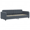 Sofa z funkcją spania, ciemnoszara, 80x200 cm, aksamitna