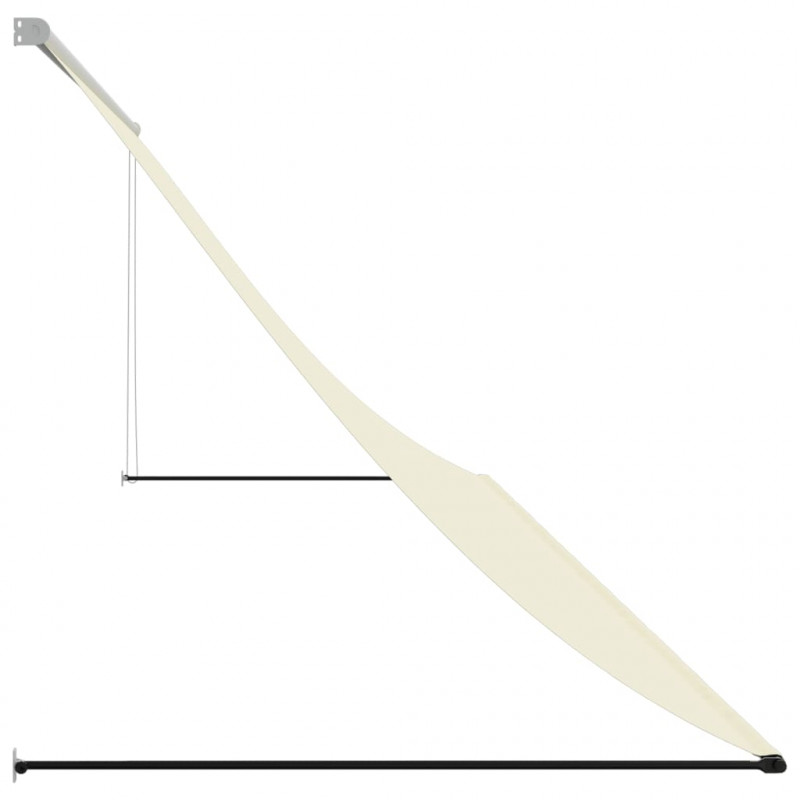 Markiza zwijana, kremowa, 400x150 cm, tkanina i stal