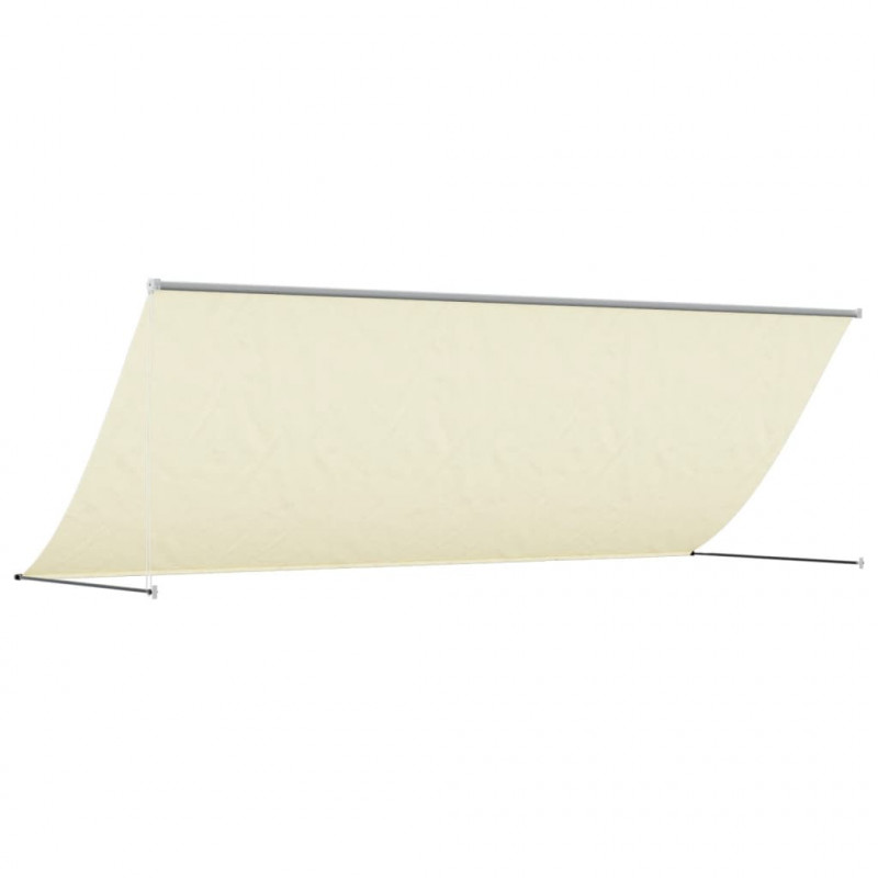 Markiza zwijana, kremowa, 400x150 cm, tkanina i stal