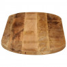 Blat stołu, 100x40x2,5 cm, owalny, surowe drewno mango