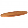 Blat do stołu, 140x50x3,8 cm, owalny, lite drewno akacjowe