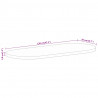 Blat stołu, 120x50x3,8 cm, owalny, lite drewno mango