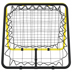 Rebounder piłkarski, dwustronny, regulowany, żółto-czarny, stal