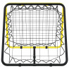 Rebounder piłkarski, dwustronny, regulowany, żółto-czarny, stal