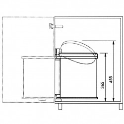 Hailo Kosz na śmieci Compact-Box, rozmiar M, 15 L, biały, 3555-001