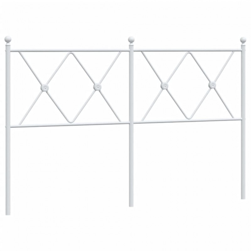 Metalowe wezgłowie, białe, 140 cm