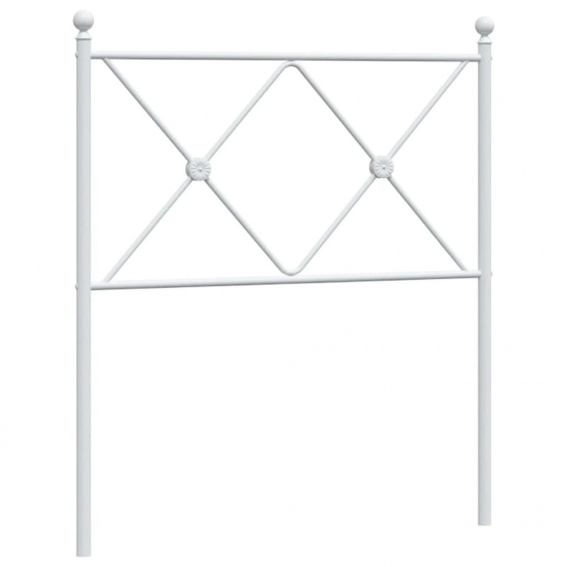 Metalowe wezgłowie, białe, 80 cm