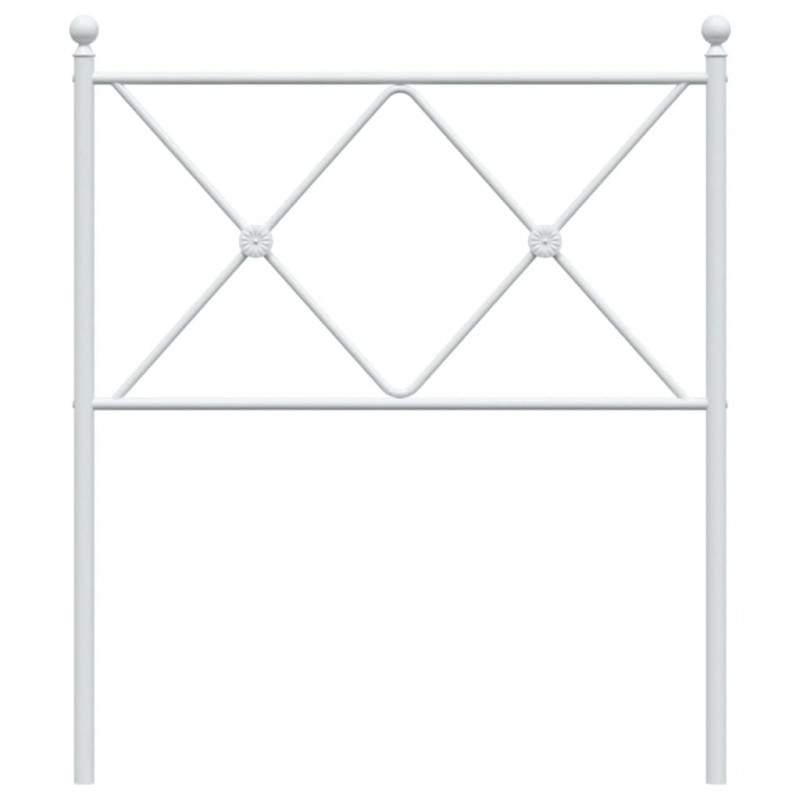 Metalowe wezgłowie, białe, 80 cm