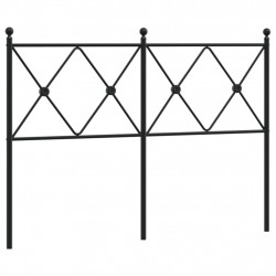 Metalowe wezgłowie, czarne, 120 cm