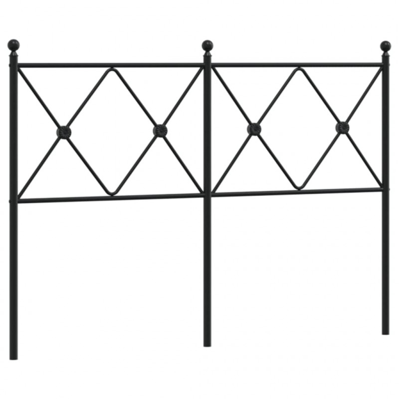 Metalowe wezgłowie, czarne, 120 cm