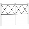 Metalowe wezgłowie, czarne, 120 cm