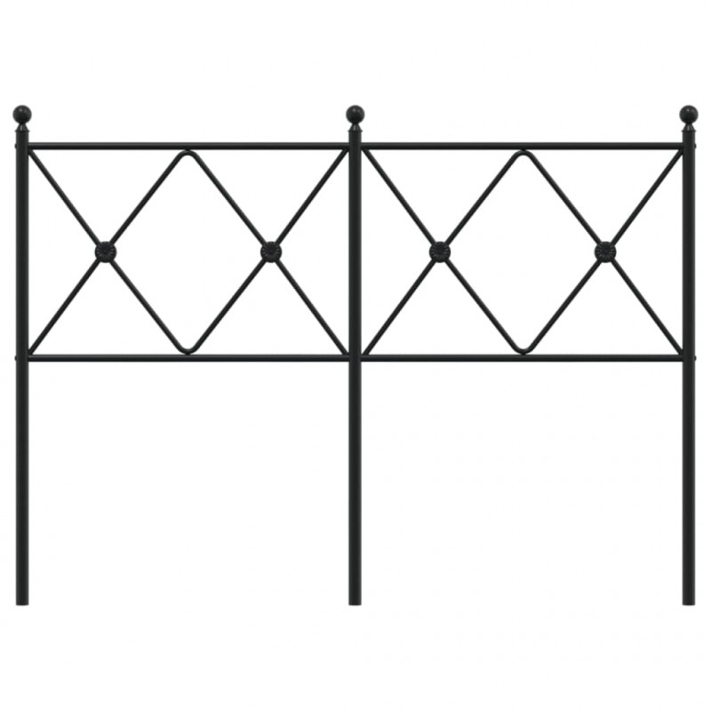 Metalowe wezgłowie, czarne, 120 cm