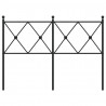 Metalowe wezgłowie, czarne, 120 cm