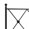 Metalowe wezgłowie, czarne, 120 cm