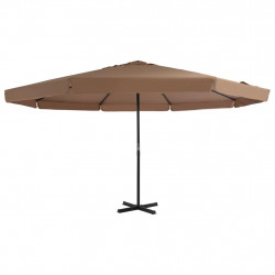 Parasol ogrodowy na słupku aluminiowym, 500 cm, taupe
