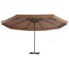 Parasol ogrodowy na słupku aluminiowym, 500 cm, taupe