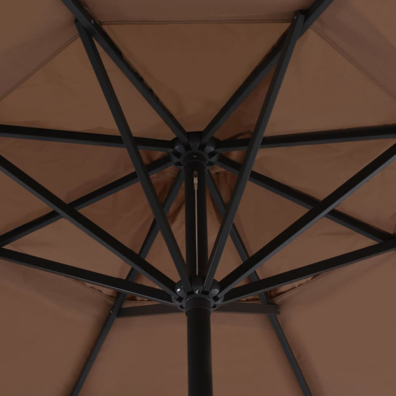 Parasol ogrodowy na słupku aluminiowym, 500 cm, taupe