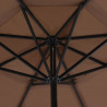 Parasol ogrodowy na słupku aluminiowym, 500 cm, taupe
