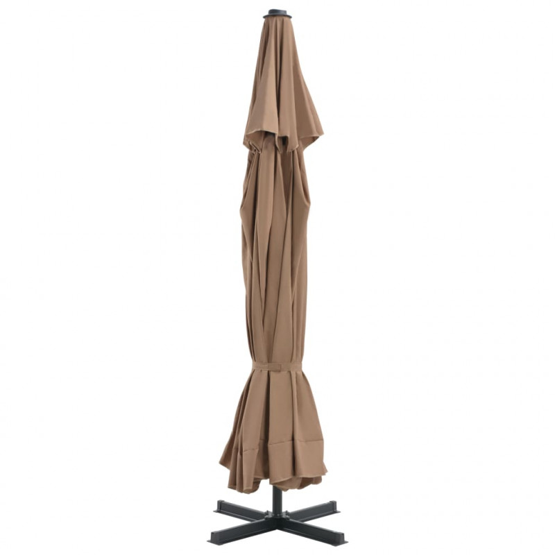 Parasol ogrodowy na słupku aluminiowym, 500 cm, taupe