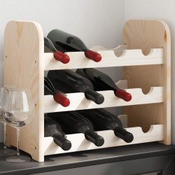 Stojak na wino, 43x25x37 cm, lite drewno sosnowe